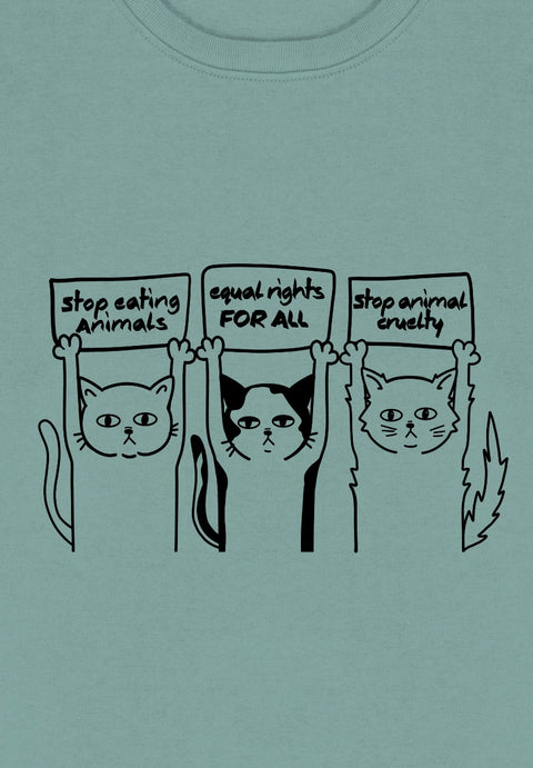 Cats für Tierrechte - Sweatshirt aus Bio-Baumwollmix