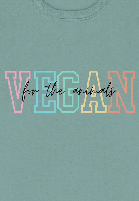 Vegan for the Animals bunt - Sweatshirt aus Bio-Baumwollmix