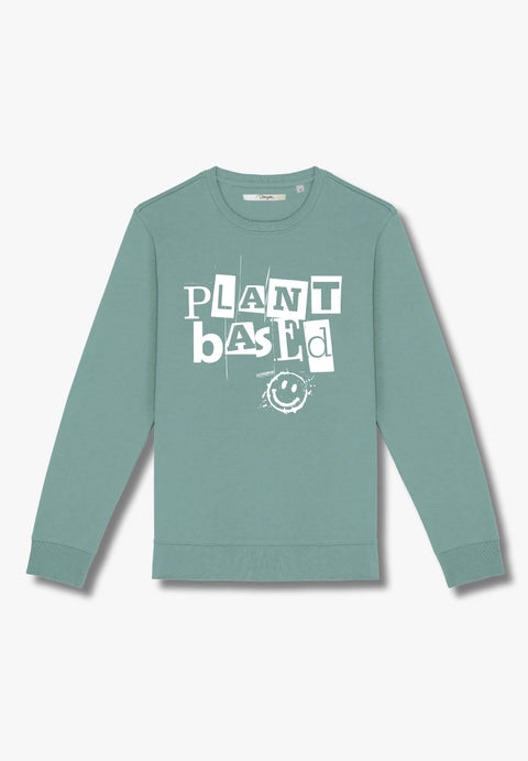 Plant Based Smiley - Sweatshirt aus Bio-Baumwollmix