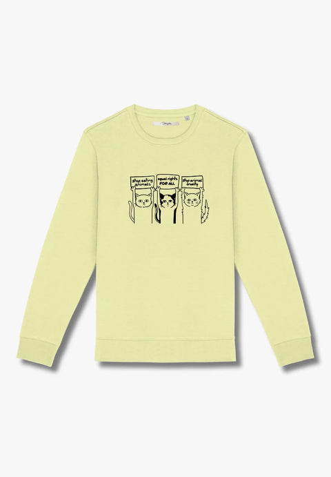 Cats für Tierrechte - Sweatshirt aus Bio-Baumwollmix