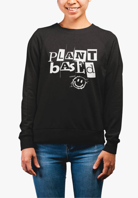 Plant Based Smiley - Sweatshirt aus Bio-Baumwollmix