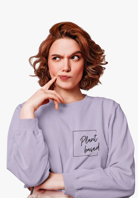 Plant Based Sqaure - Sweatshirt aus Bio-Baumwollmix