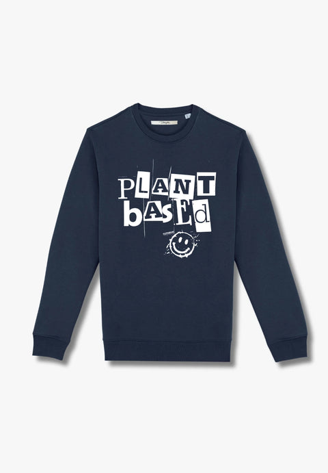 Plant Based Smiley - Sweatshirt aus Bio-Baumwollmix