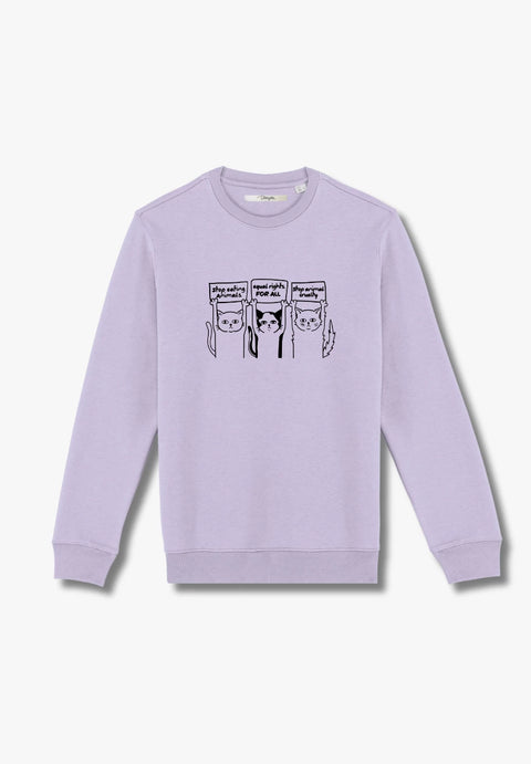 Cats für Tierrechte - Sweatshirt aus Bio-Baumwollmix