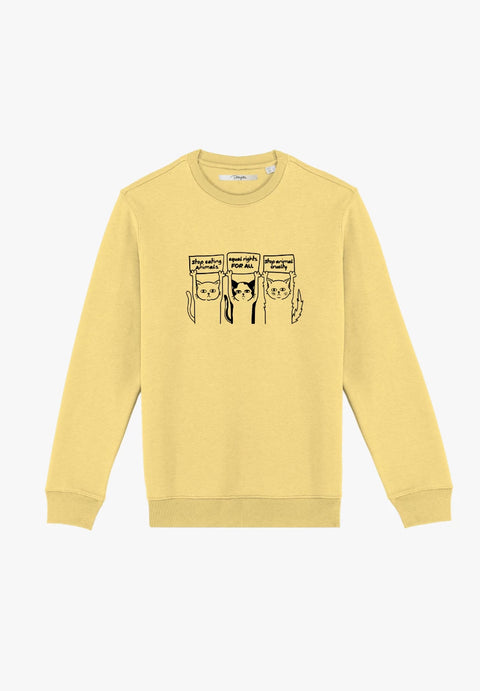 Cats für Tierrechte - Sweatshirt aus Bio-Baumwollmix
