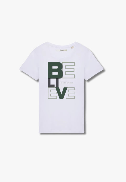 Believe in Veganism - T-Shirt aus Bio-Baumwolle