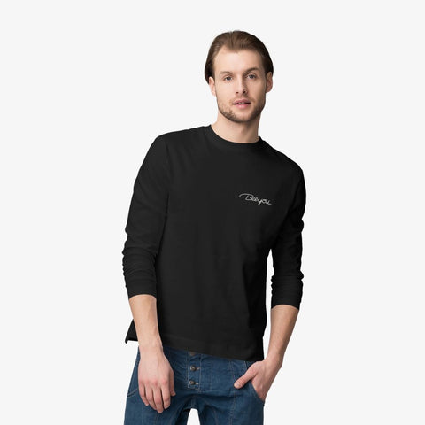 NIVARO - Longsleeve Regular-Fit aus Bio-Baumwolle