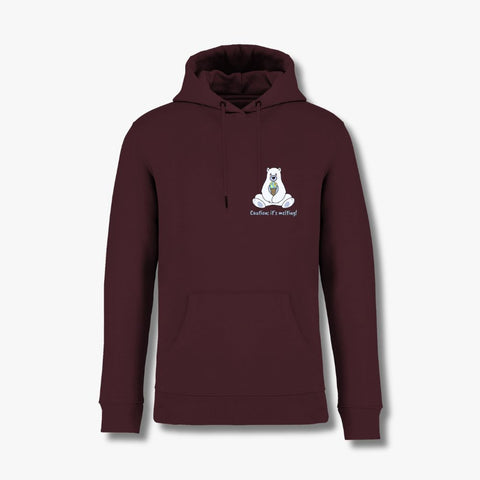 Caution: It’s Melting! - Hoodie aus Bio-Baumwollmix
