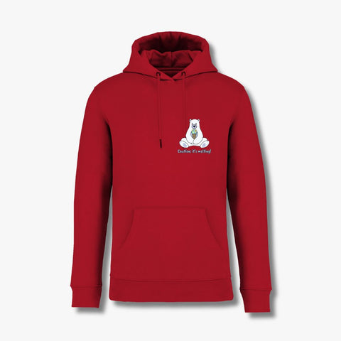 Caution: It’s Melting! - Hoodie aus Bio-Baumwollmix